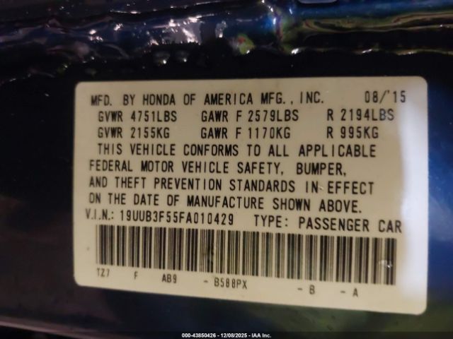 2015 ACURA TLX 19UUB3F55FA010429 Photo 8