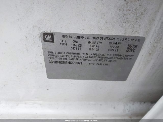 2017 CHEVROLET CRUZE 3G1BF6SM6HS552321 Photo 8