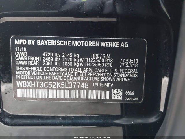 2019 BMW X1 WBXHT3C52K5L37748 Photo 8