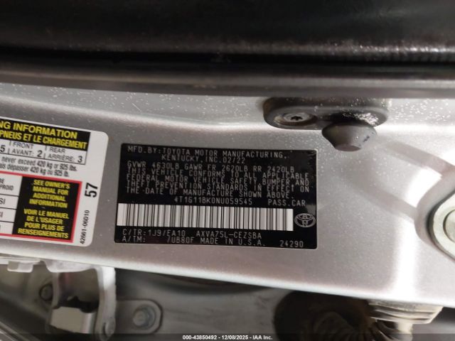 2022 TOYOTA CAMRY 4T1G11BK0NU059545 Photo 8
