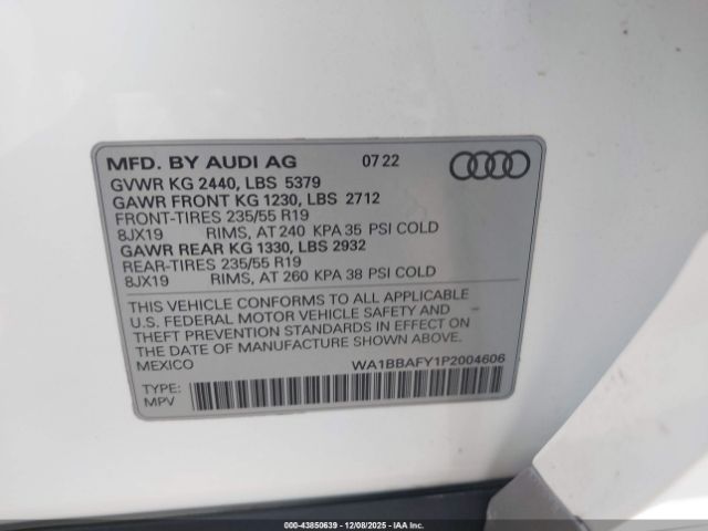 2023 AUDI Q5 WA1BBAFY1P2004606 Photo 8