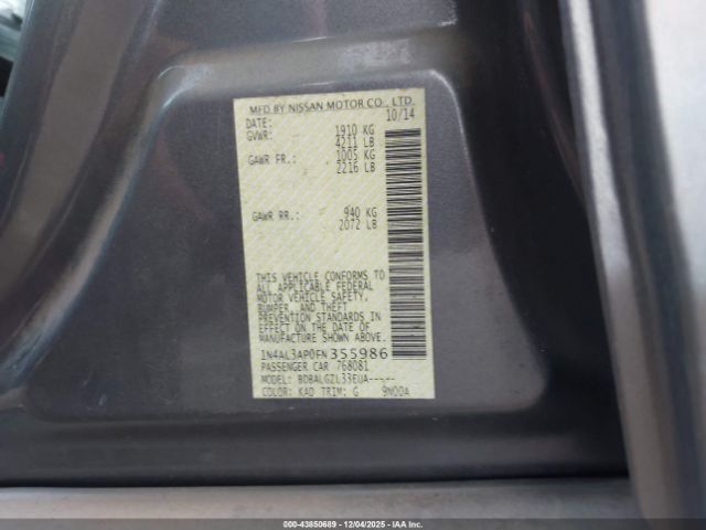 2015 NISSAN ALTIMA 1N4AL3AP0FN355986 Photo 8