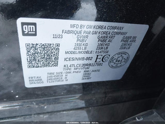 Продаж на аукціоні авто 2024 Buick Envista Avenir Fwd, vin: KL47LCE20RB117591, номер лоту: 43850804