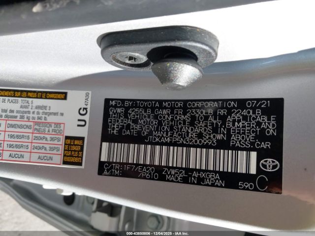 2022 TOYOTA PRIUS PRIME JTDKAMFP5N3200993 Photo 8