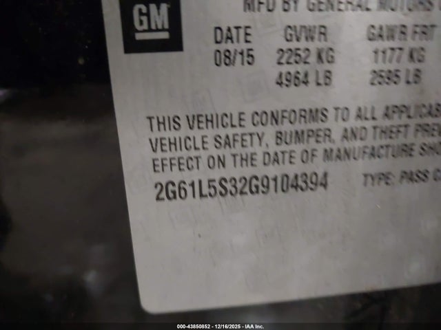 2016 CADILLAC XTS 2G61L5S32G9104394 Photo 8