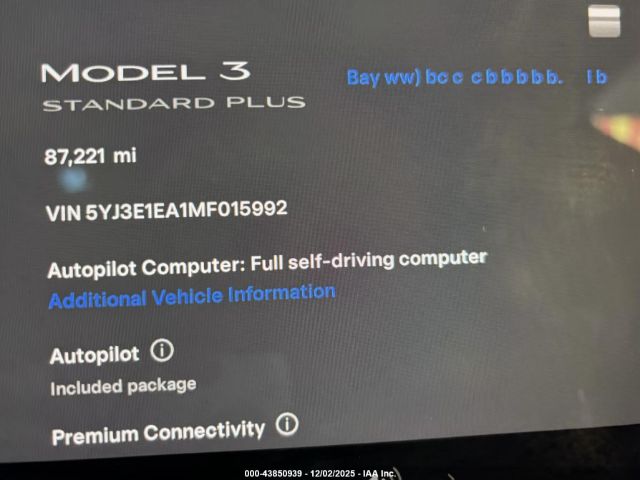 2021 TESLA MODEL 3 5YJ3E1EA1MF015992 Photo 9