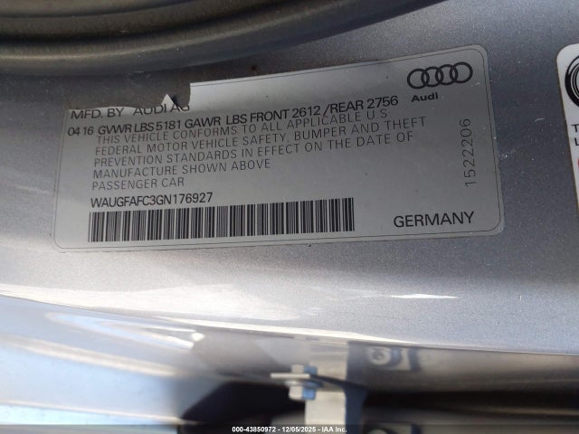 2016 AUDI A6 WAUGFAFC3GN176927 Photo 8