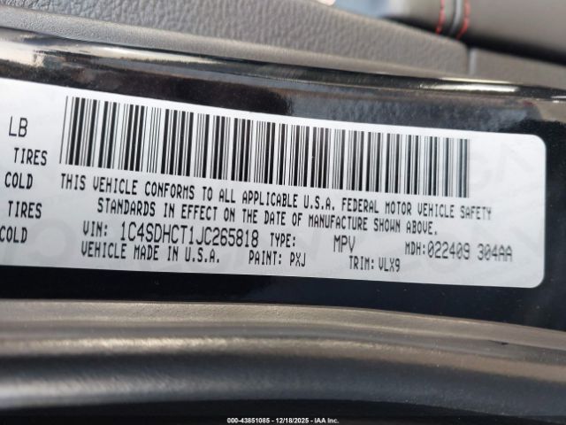 2018 DODGE DURANGO 1C4SDHCT1JC265818 Photo 8