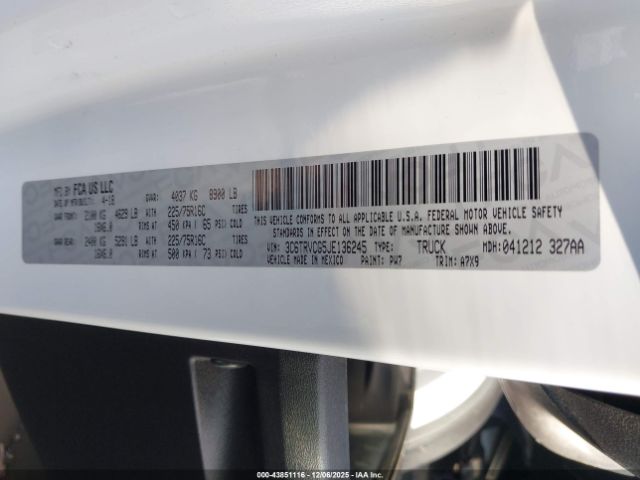 2018 RAM PROMASTER 2500 3C6TRVCG5JE136245 Photo 8