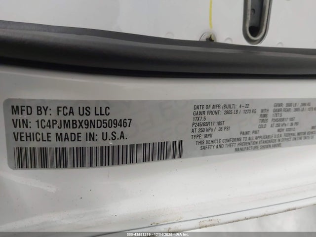 2022 JEEP CHEROKEE 1C4PJMBX9ND509467 Photo 8