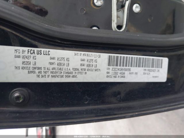 2019 CHRYSLER 300 2C3CCAKG0KH560396 Photo 8