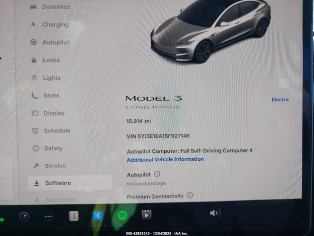 2025 TESLA MODEL 3 5YJ3E1EA1SF927146 Photo 6