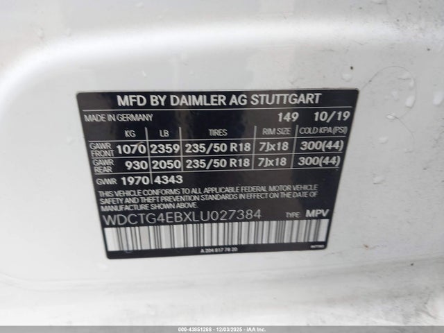 2020 MERCEDES-BENZ GLA 250 WDCTG4EBXLU027384 Photo 8