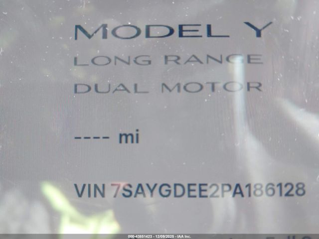 2023 TESLA MODEL Y 7SAYGDEE2PA186128 Photo 6