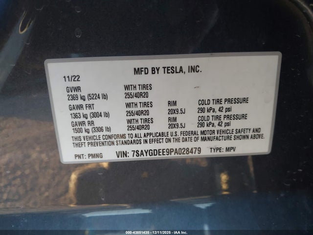 2023 TESLA MODEL Y 7SAYGDEE9PA028479 Photo 8