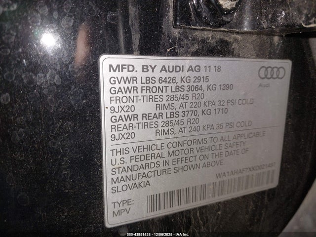 2019 AUDI Q7 WA1AHAF7XKD021497 Photo 8