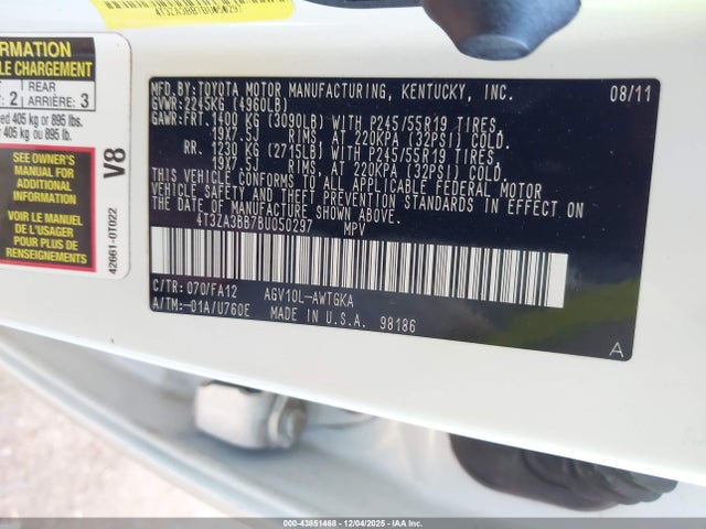 2011 TOYOTA VENZA 4T3ZA3BB7BU050297 Photo 8