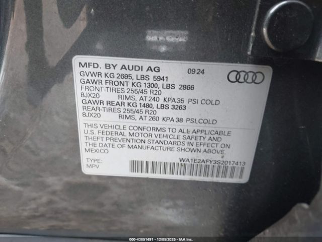 2025 AUDI Q5 WA1E2AFY3S2017413 Photo 8