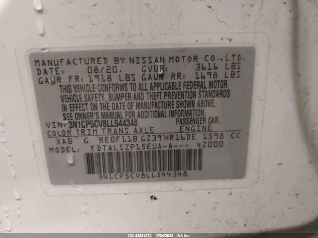 Nissan Kicks Sv Xtronic Cvt 2020 3N1CP5CV8LL544348 Image 9