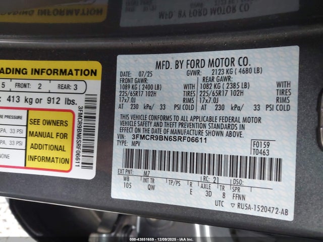 3FMCR9BN6SRF06611 Ford Bronco Sport Big Bend