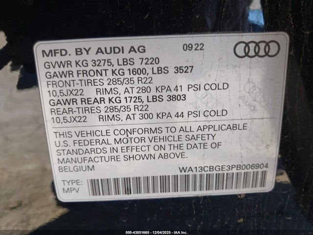 2023 AUDI E-TRON S SPORTBACK WA13CBGE3PB006904 Photo 8