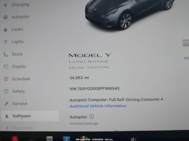 2023 TESLA MODEL Y 7SAYGDEE8PF966945 Photo 6