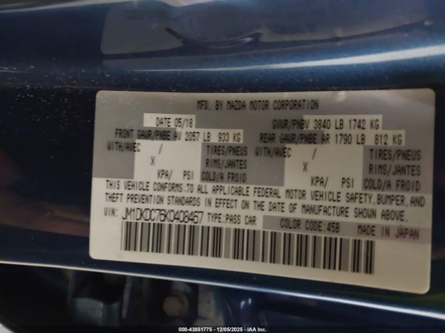 2019 MAZDA CX-3 JM1DKDC76K0408467 Photo 8