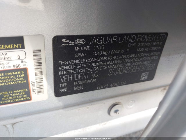 2017 JAGUAR XE SAJAD4BG5HA973831 Photo 8