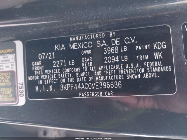 2021 KIA FORTE 3KPF44AC0ME396636 Photo 8