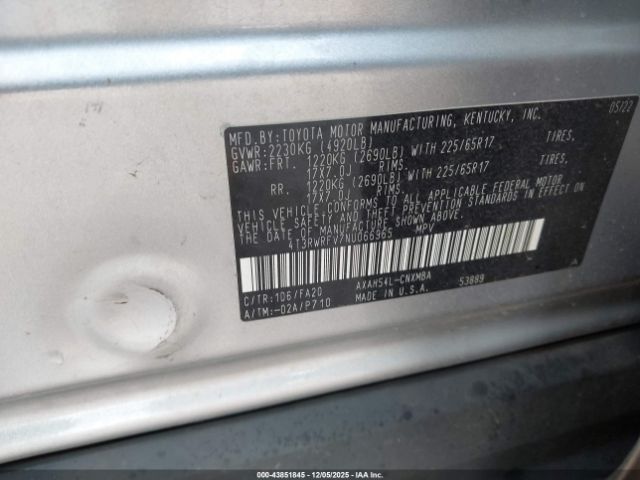 2022 TOYOTA RAV4 HYBRID 4T3RWRFV7NU066965 Photo 8