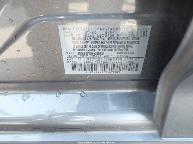 3N1AB8CV5MY329909 Nissan Sentra Sv Xtronic Cvt