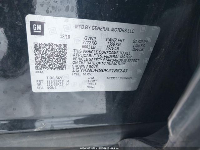 2019 CADILLAC XT5 1GYKNDRS0KZ188243 Photo 8