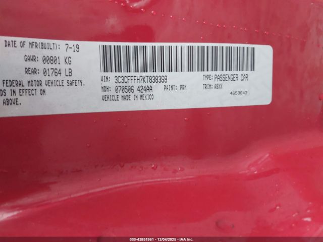 2019 FIAT 500 3C3CFFFH7KT838368 Photo 8