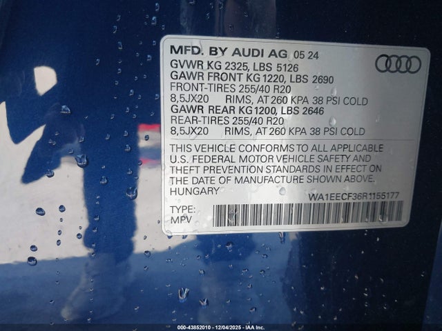 2024 AUDI Q3 WA1EECF36R1155177 Photo 8