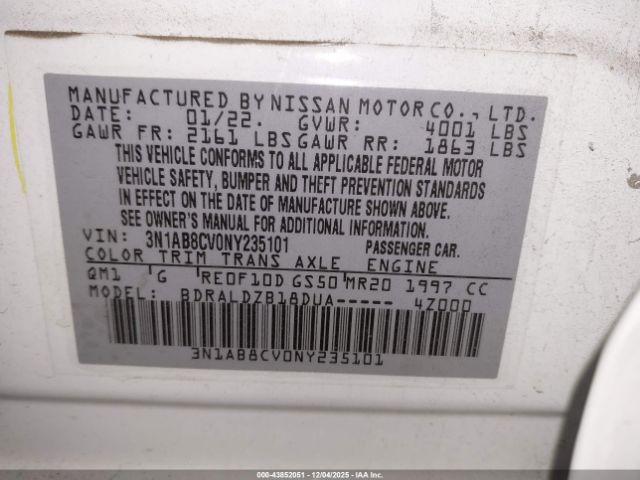 2022 NISSAN SENTRA 3N1AB8CV0NY235101 Photo 8
