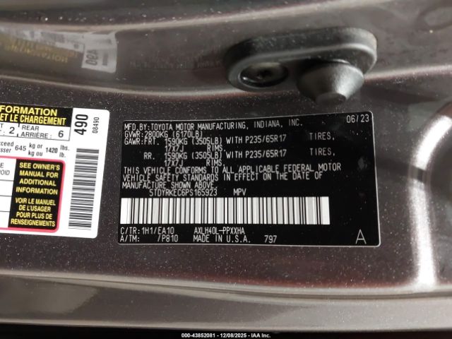 2023 TOYOTA SIENNA 5TDYRKEC6PS165923 Photo 8