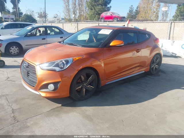 Hyundai Veloster Turbo W/black 2014 KMHTC6AE1EU193000 Image 2