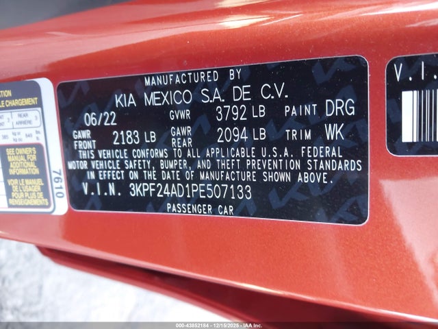 2023 KIA FORTE 3KPF24AD1PE507133 Photo 8