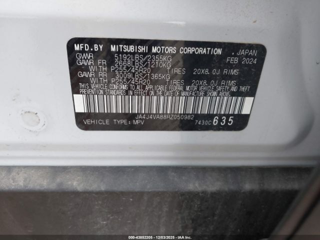 2024 MITSUBISHI OUTLANDER JA4J4VA88RZ050982 Photo 8