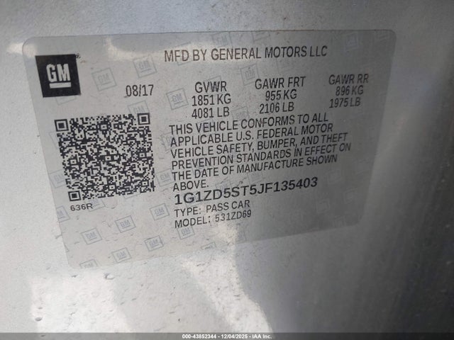 Chevrolet MALIBU LT 2018 1G1ZD5ST5JF135403 Image 9