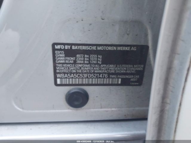 2015 BMW 528I WBA5A5C53FD521476 Photo 8