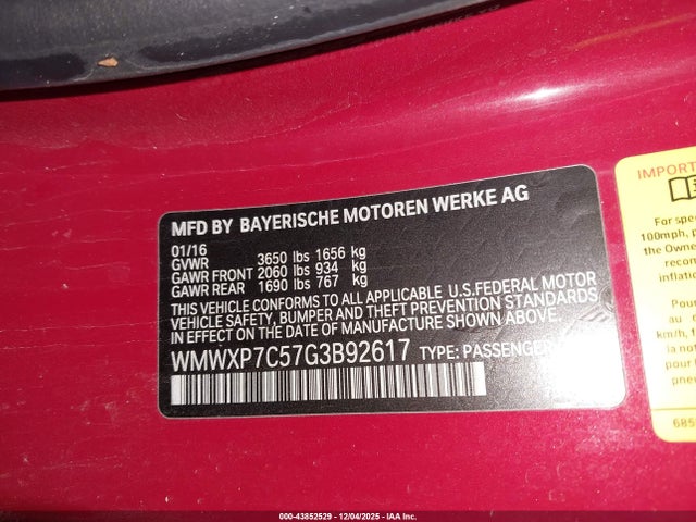 2016 MINI HARDTOP WMWXP7C57G3B92617 Photo 8