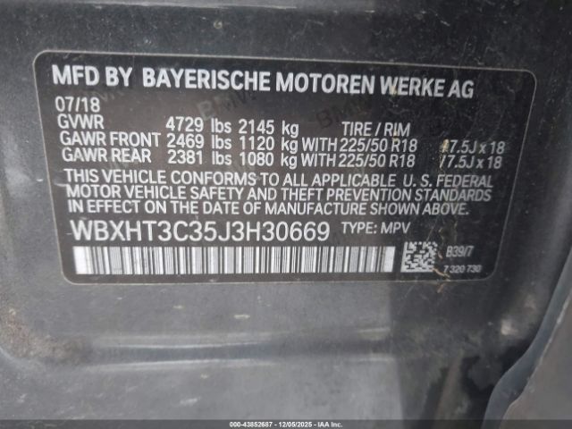 2018 BMW X1 WBXHT3C35J3H30669 Photo 8