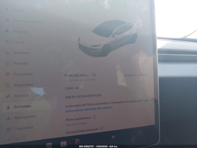 2025 TESLA MODEL 3 5YJ3E1EAXSF014305 Photo 6