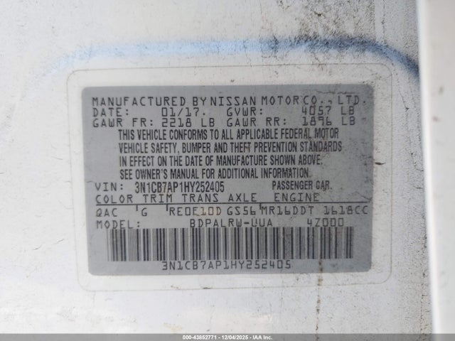 Nissan Sentra Sr Turbo 2017 3N1CB7AP1HY252405 Image 9