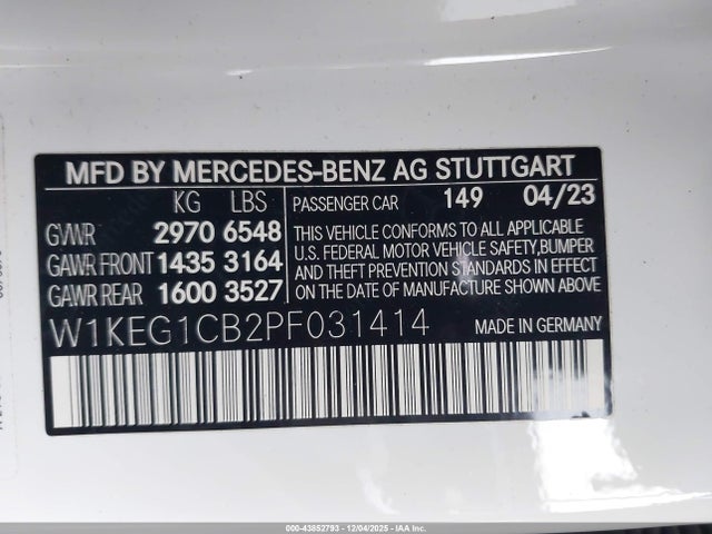 2023 MERCEDES-BENZ EQE 350 W1KEG1CB2PF031414 Photo 8