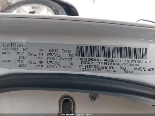 Продаж на аукціоні авто 2017 Ram 1500 Big Horn  4x4 5'7 Box, vin: 3C6RR7LTXHG793088, номер лоту: 43852973