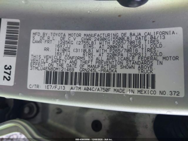 2013 TOYOTA TACOMA 3TMLU4EN8DM121469 Photo 8