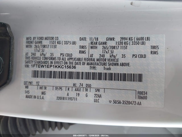 Ford F-150 Xlt 2019 1FTEW1EP1KKC15636 Image 9