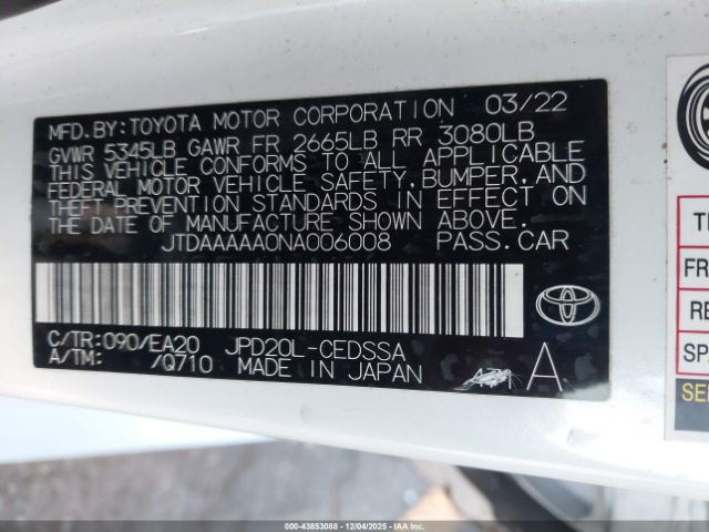 2022 TOYOTA MIRAI JTDAAAAA0NA006008 Photo 8
